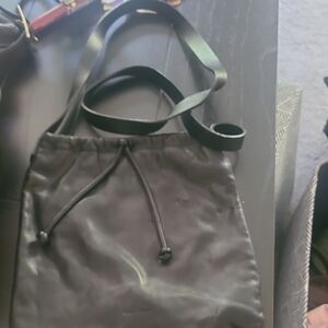 Black Drawstring Shoulder Bag